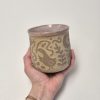 Ceramic sgraffito mug