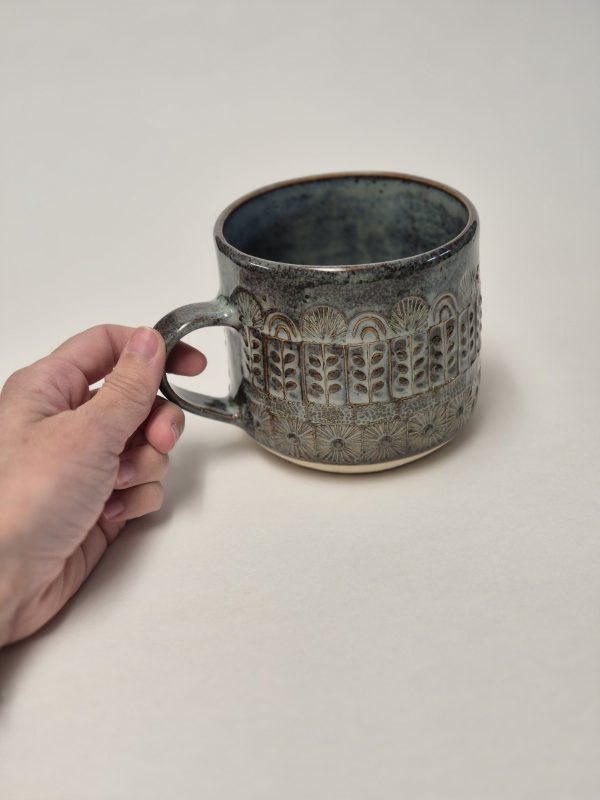 Big blue textured mug