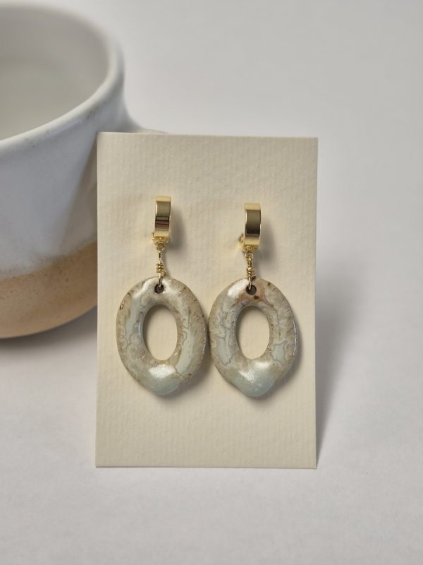 Ceramic statement earrings