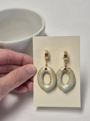 Ceramic statement earrings