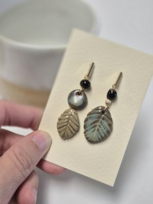Woodland ceramic earrings