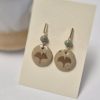 Ceramic ginkgo earrings