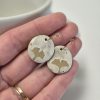 Ceramic ginkgo earrings