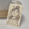Wood fired earrings