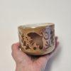 Wood fired sgraffito mug