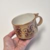 Wood fired sgraffito mug