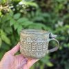 Big ceramic textured mug
